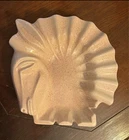 MCM Red Wing Pottery Ashtray Trojan Horse head Charles Murphy pink fleck M 1472