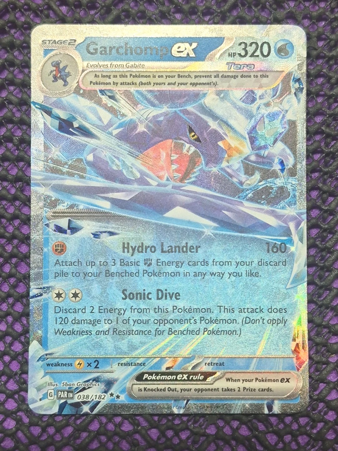 Garchomp ex 038/182 NM/M SV Paradox Rift PAR EN Pokemon TCG