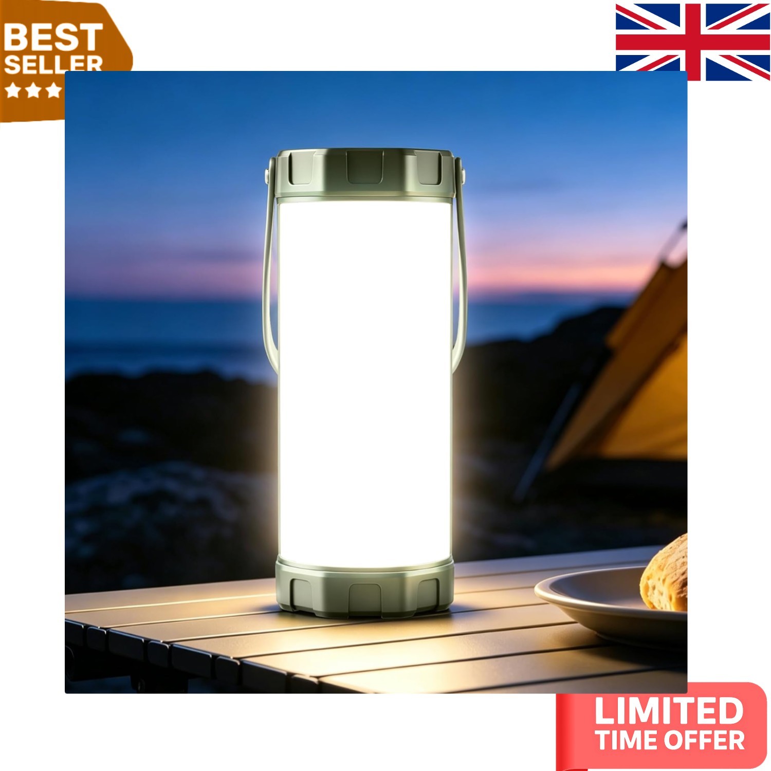 Waterproof Survival Light - 5 Brightness Levels & SOS Mode for Emergencies