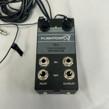 Flightcom IISX Aviation Intercom,  2 Places,  G/A Plugs & Voice Activated TESTED
