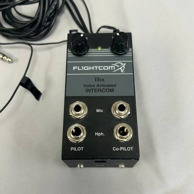Flightcom IISX Aviation Intercom,  2 Places,  G/A Plugs & Voice Activated TESTED