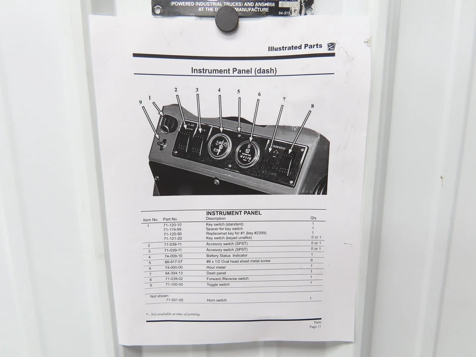Panel de control de instrumentos Taylor-Dunn SC-090-24 Stockchaser con arnés de cableado Foto 3 de 4