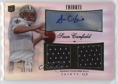 2010 Topps Tribute Dual Relics 32/60 Sean Canfield #ADR-SC Rookie Auto RC 0c2