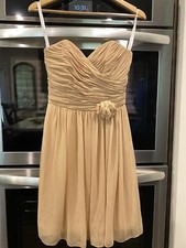 Vintage After 6 Strapless Pleated Sheer Cocktail Dress Size 2