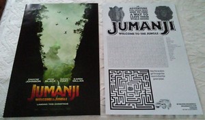 'Jumanji: Welcome to the Jungle' 2-Sided Movie Poster (2017) - 17" x 11" *NEW*