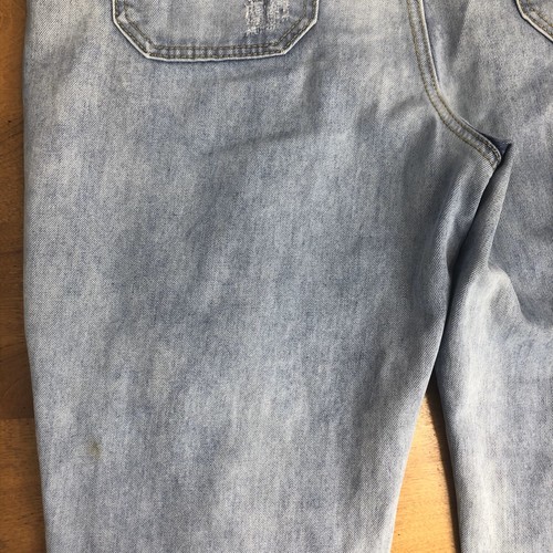 $278 LF Carmar Women's Blue Denim Ripped Distressed Cropped Overalls Small M - Picture 9 of 11