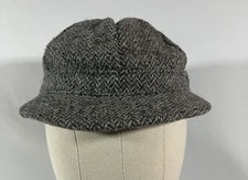 Harris Tweed Handwoven Scottish Hat Gray Small Circumference 22 Inches
