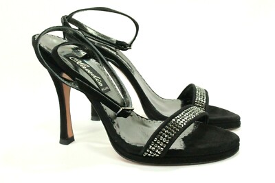 Francesco Sacco Women's Suede Crystal Shoes Size 40 Made In Italy Retail $420