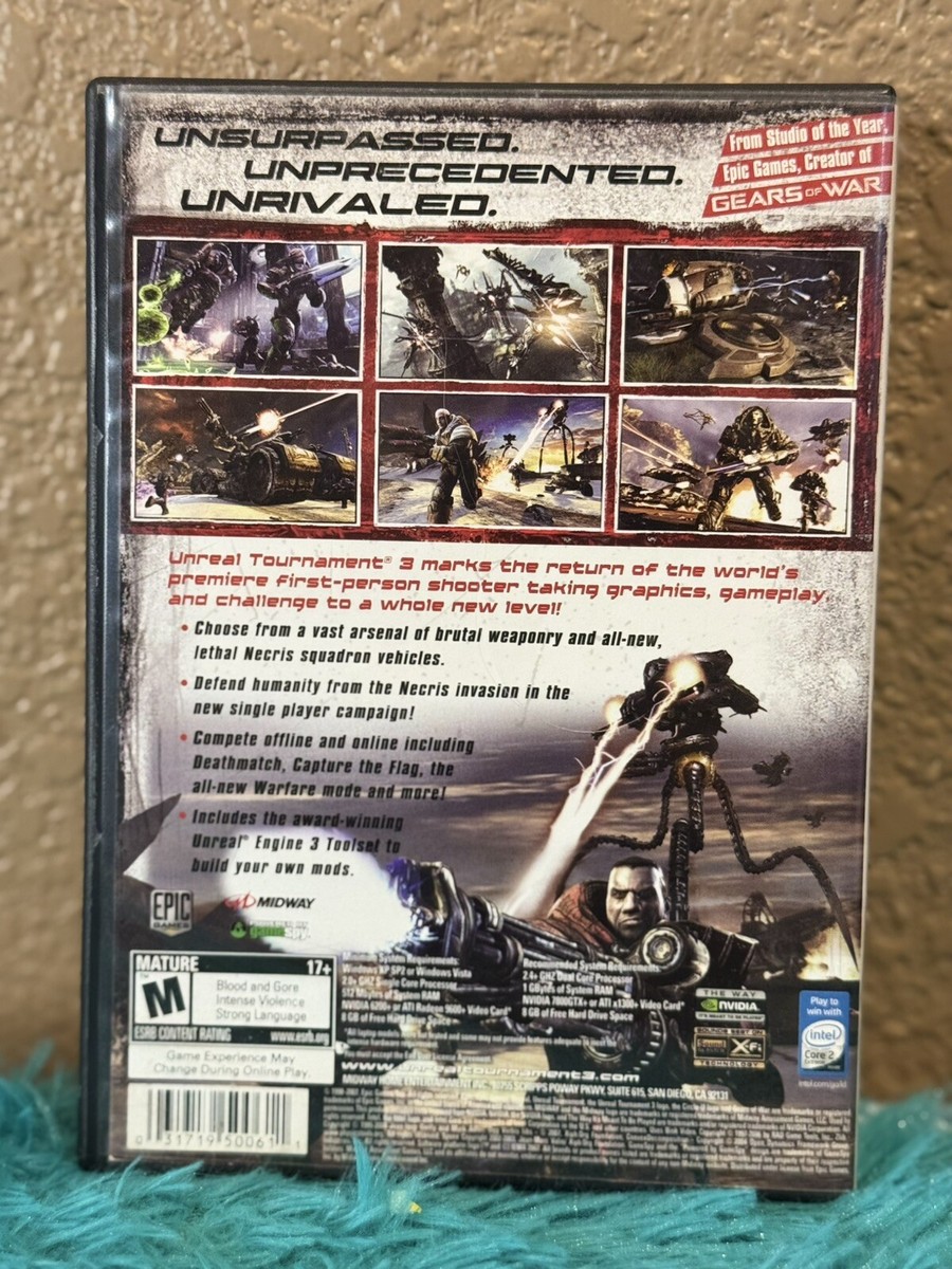 UNREAL TOURNAMENT 3 (Windows / PC, 2007) Complete | CIB *Serial