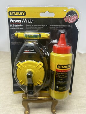 Stanley 47-465-KR Manual Chalk Line Box Set Red Chalk(113g) 3PCS NOS
