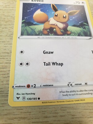Pokémon TCG Vivid Voltage Eevee 130/185 Regular Common Card NM
