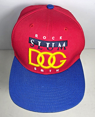 Rocksmith ''SLUM DOG'' Snapback Cap Blue & Red, Rare, Retired, Out of Stock