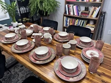 Pfaltzgraff Holiday Spice 48 Pc Dinnerware Set – 8 Place Settings – MINT