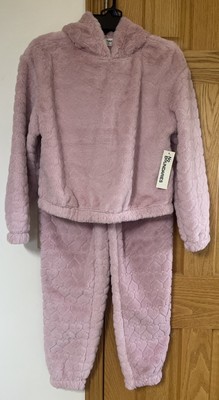 No Boundaries Juniors Embossed Fleece Hoodie & Jogger Set Size XS 0-2 New Pink