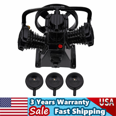 5-HP Single-Stage Inline-Twin Replacement Air Compressor Pump 3 3 Cylinder Head