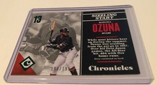 2017 Panini Chronicles Baseball Marcell Ozuna Miami Marlins Green Parallel #'d