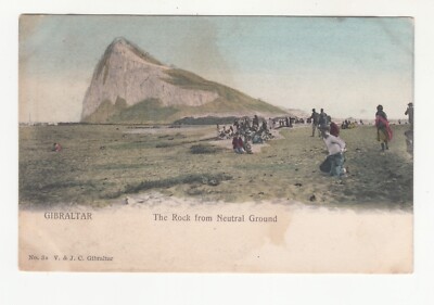 Gibraltar. The Rock from Neutral Ground. Postcard 1900s
