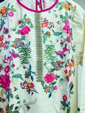 NEW INDIAN BOLLYWOOD TOP TUNIC EMBRODIERY WORK PAKISTANI KURTA KURTI