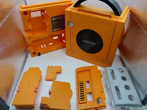 Original Nintendo GameCube Konsole Shell Orange Spice DOL-001 mit Hüllen
