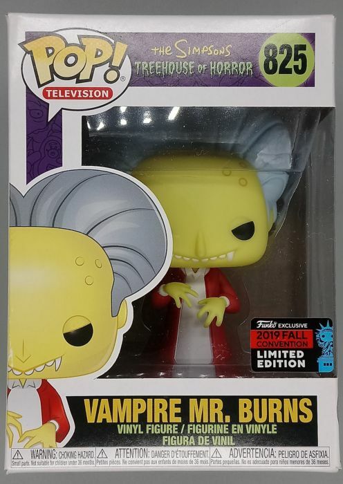 #825 Vampire Mr. Burns Los Simpson 2019 Con Funko Pop - Incluye Protector Pop