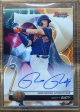 2020 Bowman's Best BRETT BATY Prospect Rookie ON-CARD Base AUTO #B20-BTY Mets