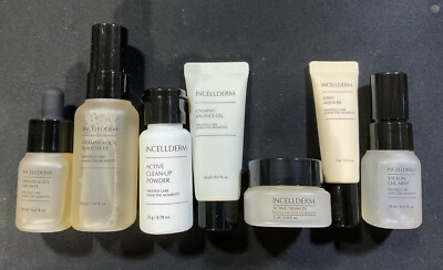 Incellderm Travel Kit 7pc Skin Care Gift Set With Zippered Pouch