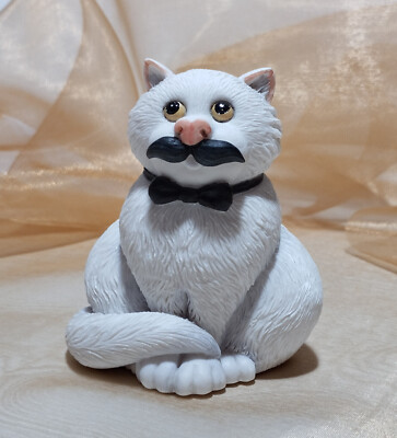 Katzenfigur MOVEMBER Comic & Curious Cats #A27686 Linda Jane Smith Katze NEU 
