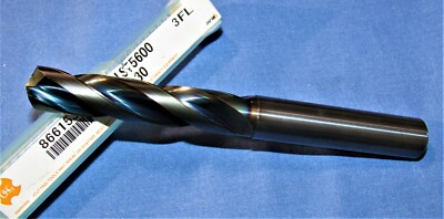 New OSG 15.3mm (0.6024'') x 140* Point Carbide drill. Coolant Through 3FL