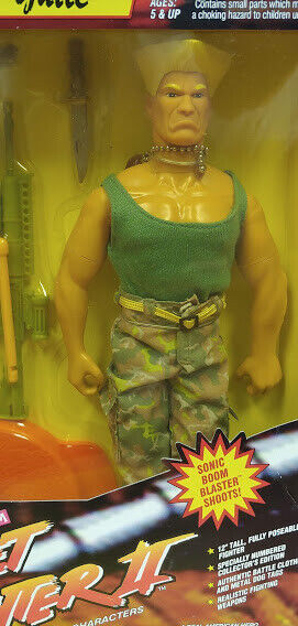 1993 Hasbro Capcom Street Fighter Movie COLONEL GUILE 12” Figure Box GI Joe