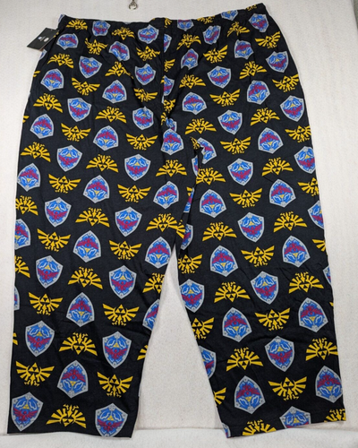 Nintendo - Legions of Zelda - Black Elastic Waist Lounge Pajama Pants - Size 5XL