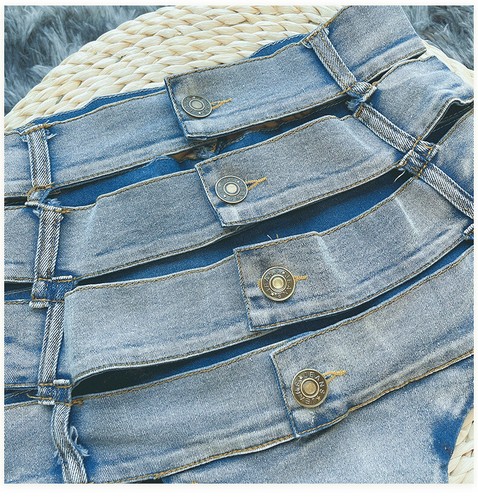 Women's Sexy High Waist Denim Shorts Button Short Jeans Hot Pants Party Clubwear - Picture 11 of 11