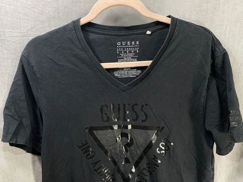 Guess Shirt Boys Large Black Logo Short Sleeve Pullover Tee Youth. - Image 2 of 4