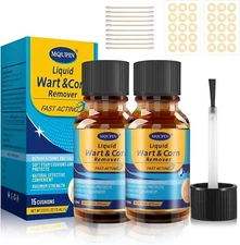 2 Bottles Liquid Wart Remover Rapid Soothing Wart Remover Liquid Fast Acting Fla