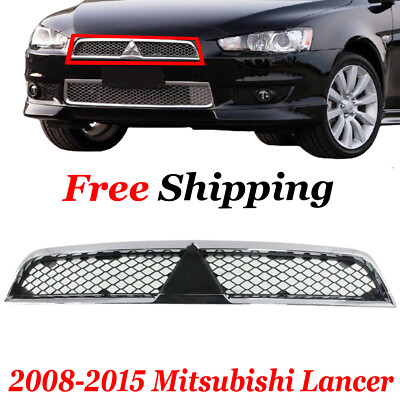 For 2008-2015 Mitsubishi Lancer Front New Grille Chrome Shell with