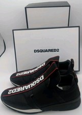 Dsquared2 Evolution Tape Runner 3645001609 SNEAKERS TESSUTO NERO/BIANCO 45 UK EXP ⭐