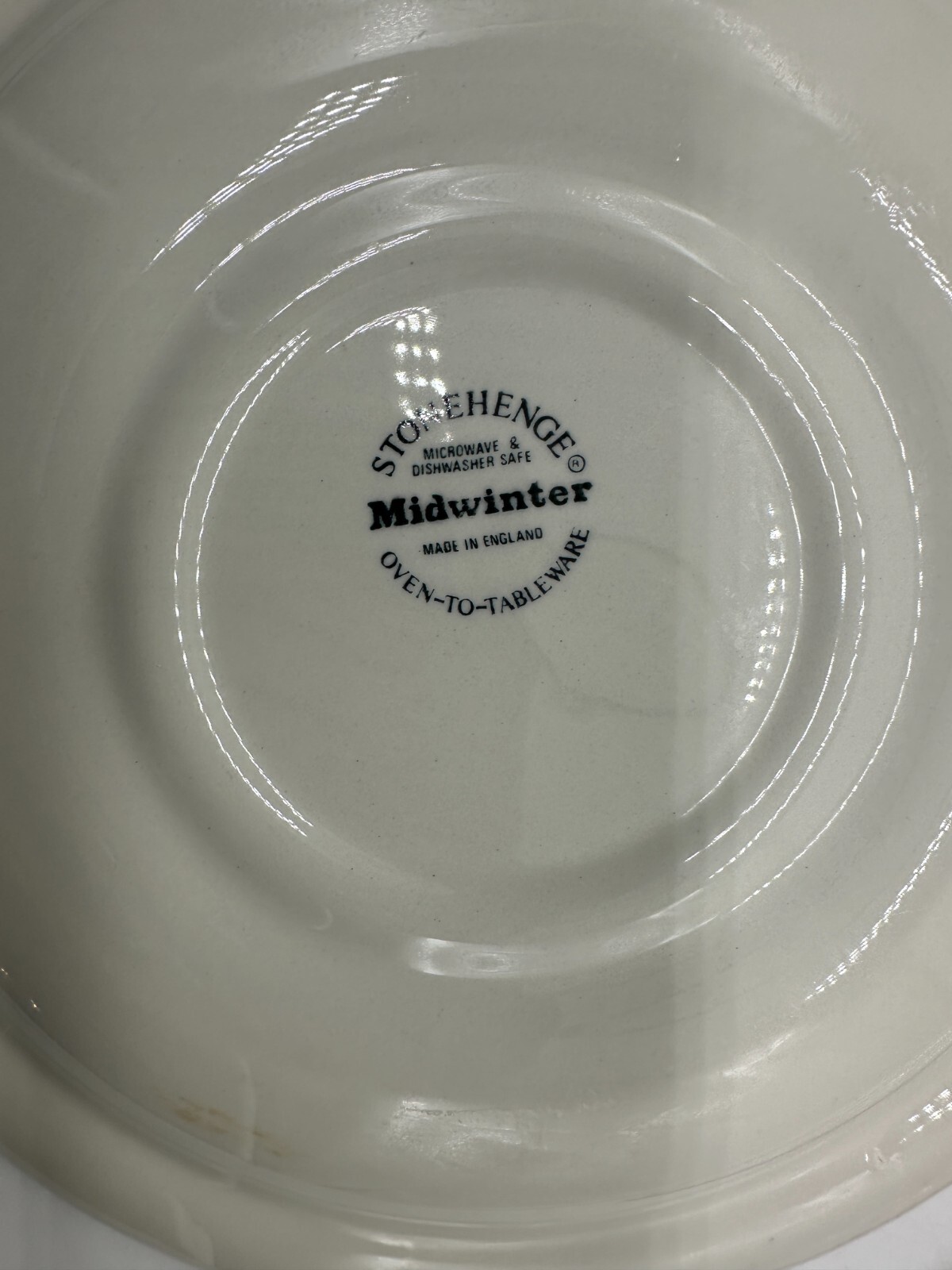 Set of 2 Stonehenge Midwinter White Dinner Plate 10 1/2"  England Vintage