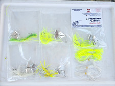 BUZZBAIT Lot - Blade silver - 5 Buzzbaits With 5 skirts - 5 Buzzbait LOT