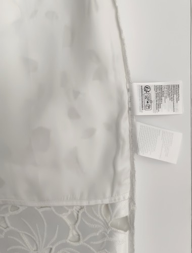NWT H&M Satin Midi Skirt w/ Eyelet Embroidery White Sz 0 2 4 6 8 10 12 14 16 18 - Picture 6 of 7
