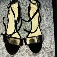 Scarpe di Clark's nere e oro taglia 5D 