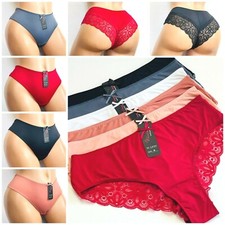 6 or 12 Bikini cheeky Hipster Women Lace Underwear Panties Lingeries Sleep 3151