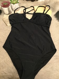 Nicole Miller One Piece Swimsuit Size L Black 134 Ebay