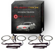 Red Angel Eye Led Headlight Halo Kit For 2003-2004 Hyundai Tiburon Headlights Red Angel Eye Led Headlight Halo Kit For 2003-2004 Hyundai Tiburon Headlights