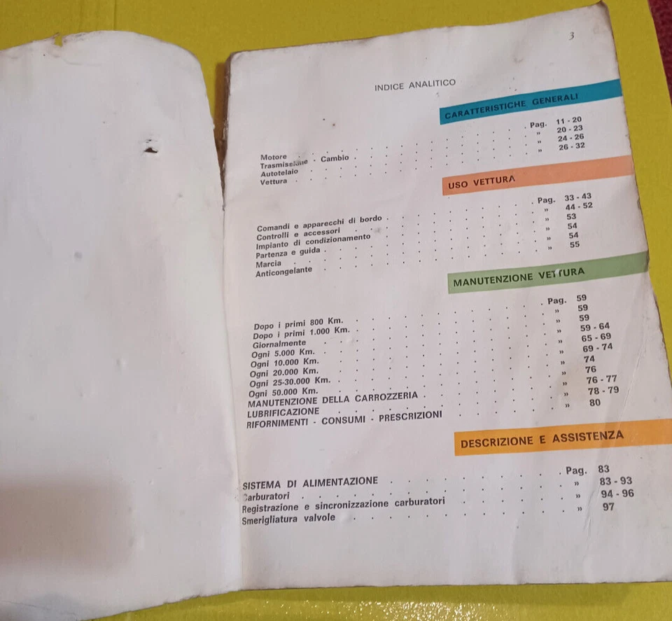 MASERATI LIBRETTO USO E MANUTENZIONE "QUATTRO PORTE MEXICO" ORIGINALE - Immagine 2 di 3