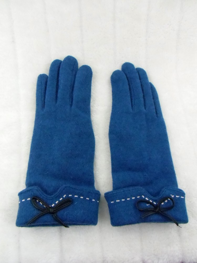 Gants Femme Hiver – Laine Noire – Nœud Rétro – Taille Unique – Neuf