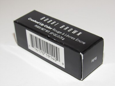#ad Bobbi Brown RUBY Crushed Lip Color Travel Size Lipstick NIB 0.07 Oz Mid Tone Red $8.90