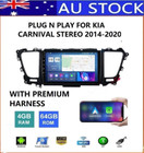 ✅4+64GB Kia Carnival 2014-2020 with premium harness Car carplay headunit stereo