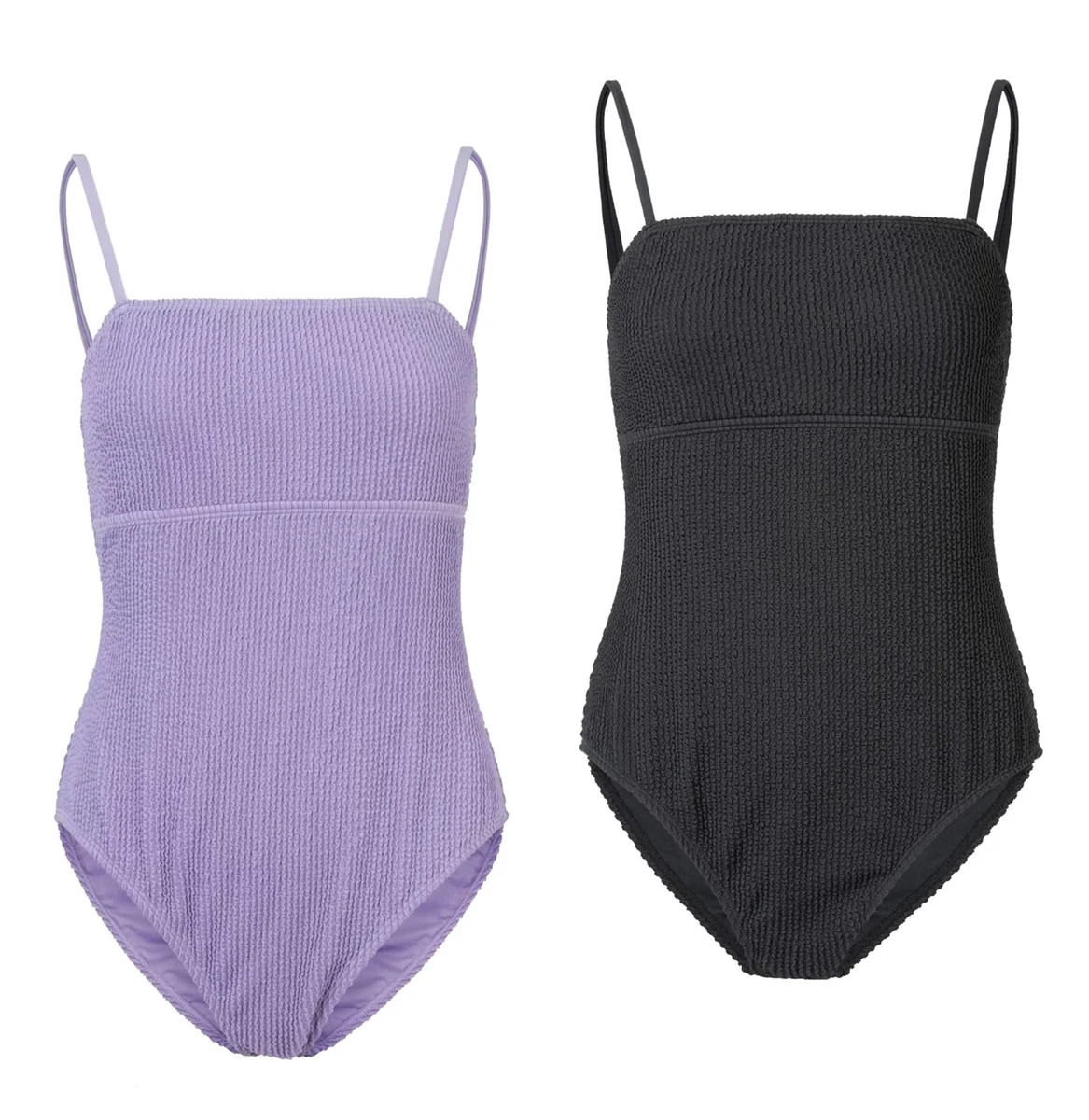 Straight neck shop one piece swimsuit