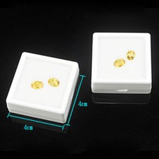 white Gem Display plastic box Storage for Gemstones / Diamond 4x4 cm.
