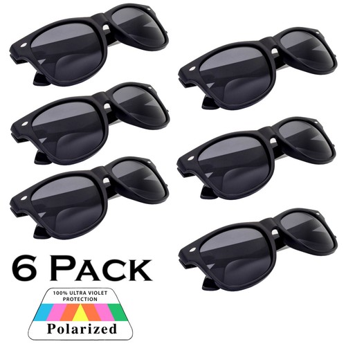 2, 3, 4 or 6 Bulk Pair Retro Square Frame Polarized Sunglasses Men Women UV400 - Picture 8 of 29