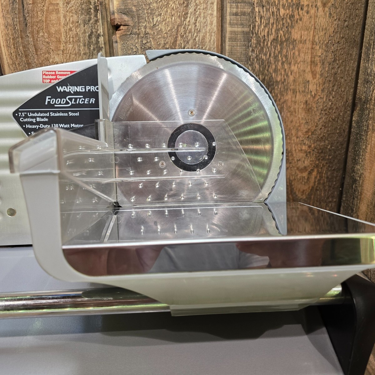 WARING PRO ELECTRIC FOOD SLICER MODEL FS150 130 WATT MOTOR WARING PRO ELECTRIC FOOD SLICER MODEL FS150 130 WATT MOTOR
